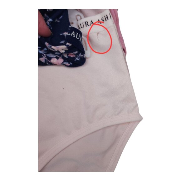 Laura Ashley Womens 6-Pack Super Soft Briefs Medium Floral Solid 1 Extra w/ Hole - Picture 5 of 16